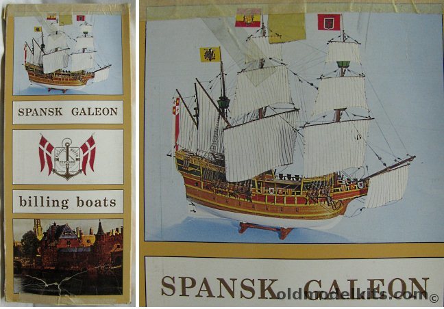 Billing Boats Spanish Galleon - 30 Inch Long Plank On Frame Wooden Ship Kit - With Optional Fittings Kit, 463 plastic model kit